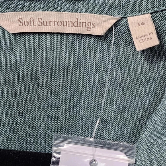 Soft Surroundings Getaway Linen Blend Jumpsuit NWT Sz 16 Casual Minimalist - Picture 7 of 12